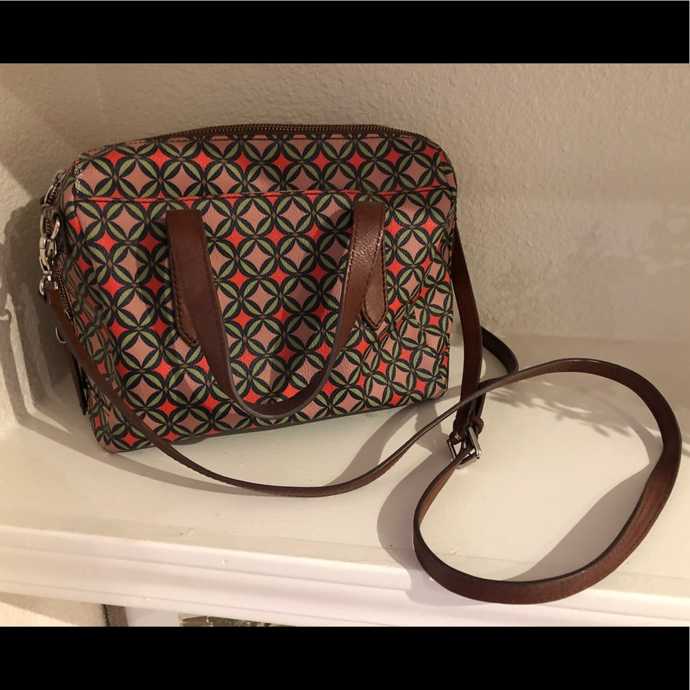 Fossil Multicolor Satchel